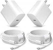 WILLTOP iPhone 17 16 Pro Charger Fast Charging,2Pack 20W Quick USB C Charger Block Type C Chargers Fast Charging,6FT USBC Charging Cable Cord for iPhone 17 Pro/17 ProMax/17 Air/16/16 ProMax/16e/15 Pro/15 Plus
